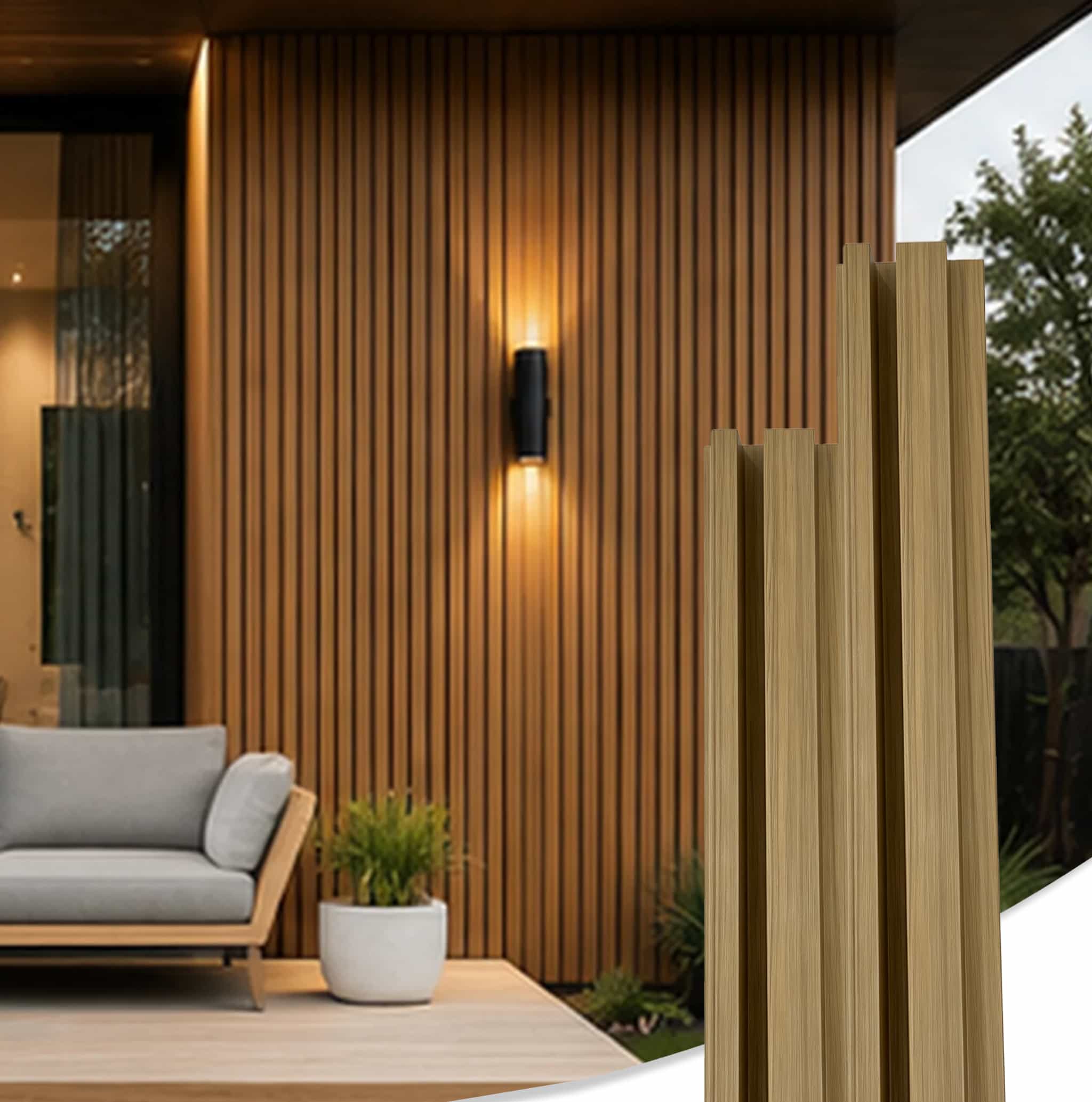Fade-Resistant ASA Outdoor Fluted Wall Panels