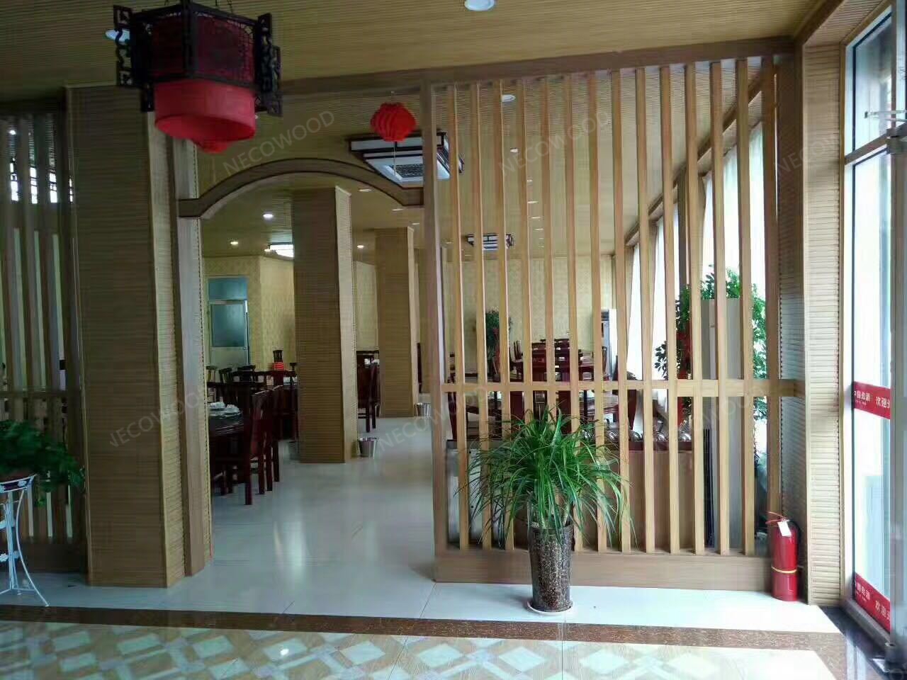 Necowood WPC Timber Tube used in exterior wall cladding