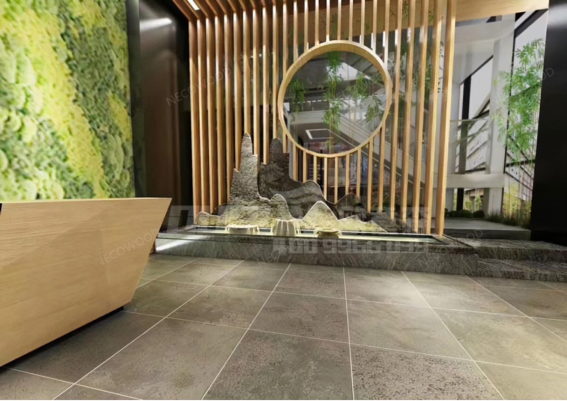 Necowood WPC Timber Tube used in ceiling installation