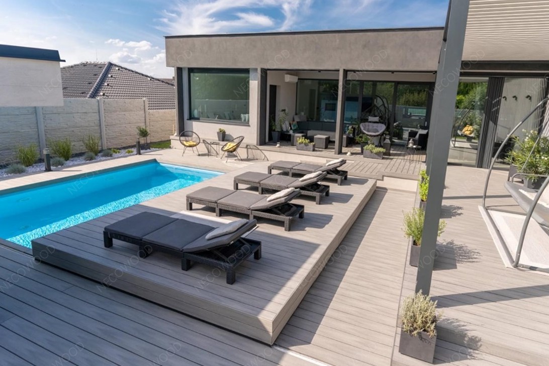 Necowood decking after years of use