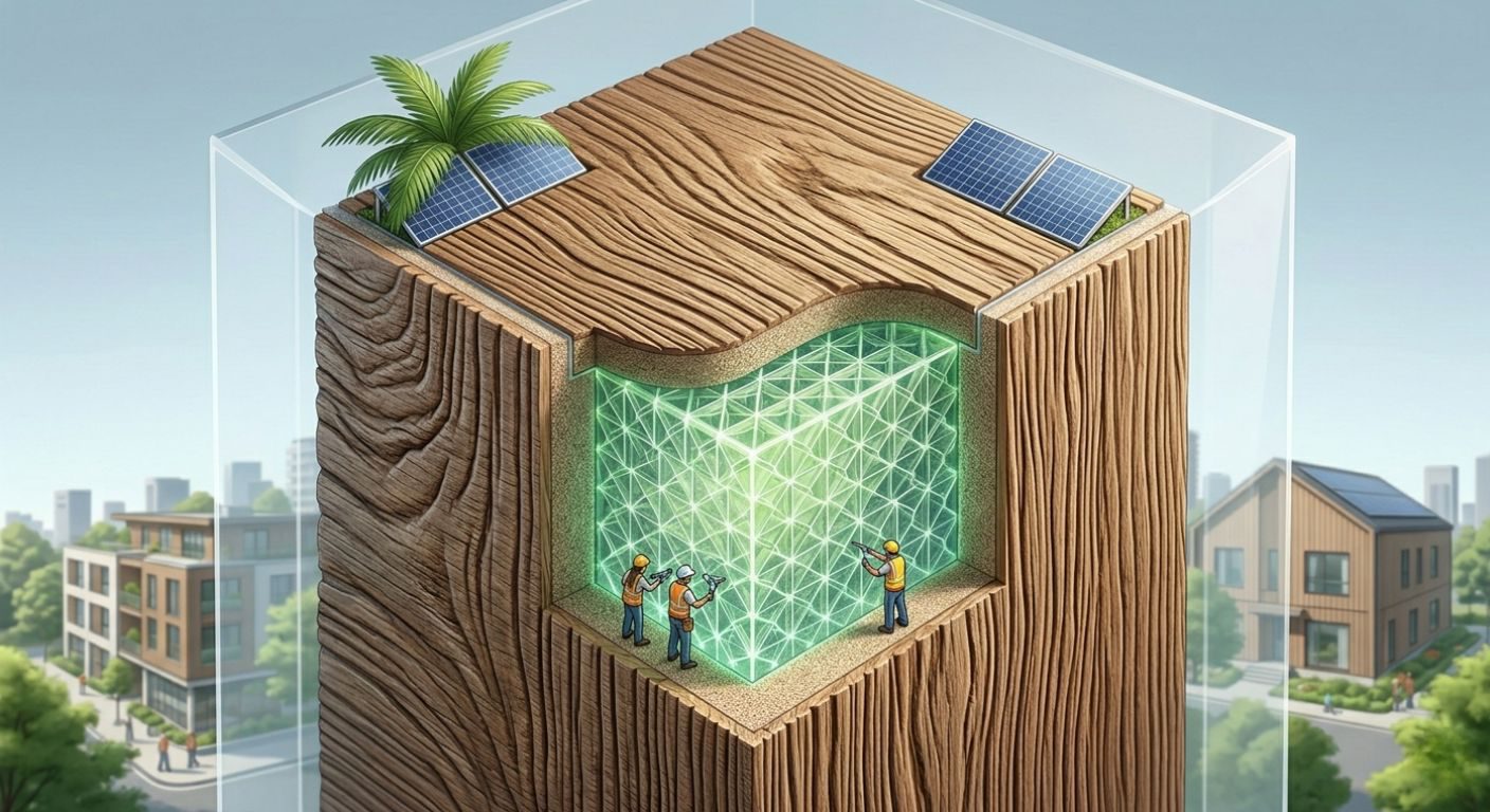 Necowood 360° Shield ASA co-extruded wall panel with deep embossing texture
