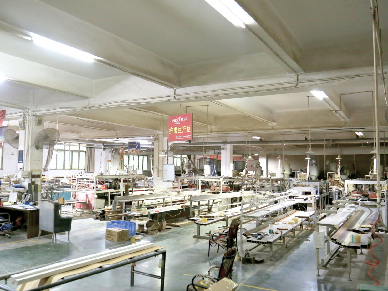 Necowood WPC manufacturing facility in Dongguan, China