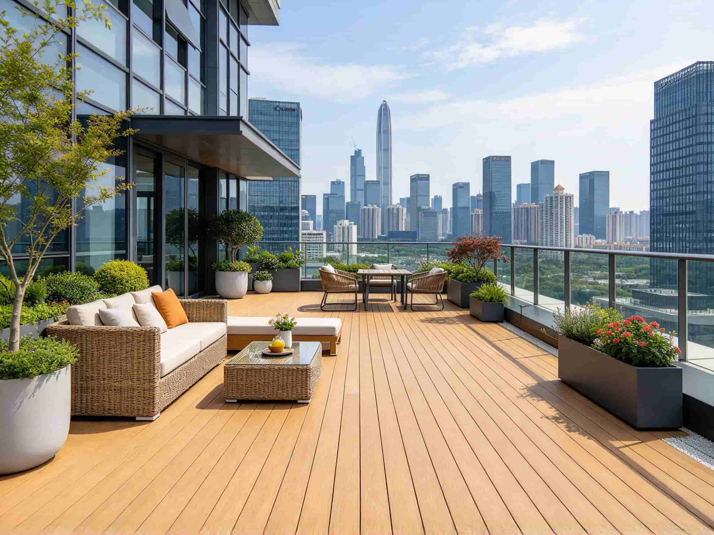 Balcony, Terrace & Rooftop Garden WPC decking