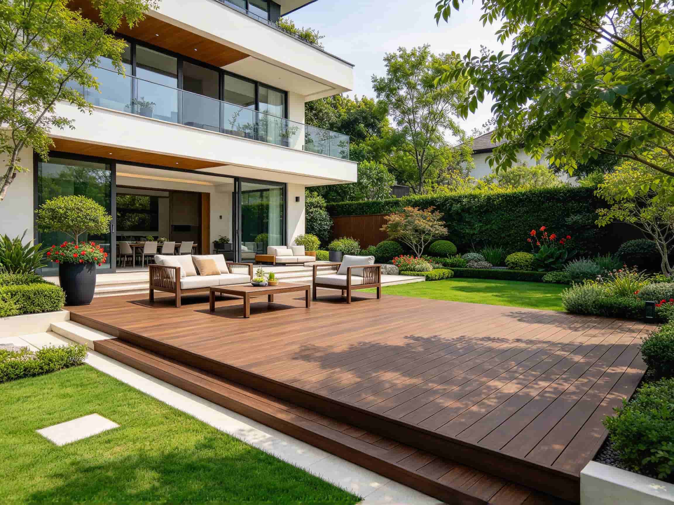 Villa Courtyard & Backyard Deck WPC composite flooring