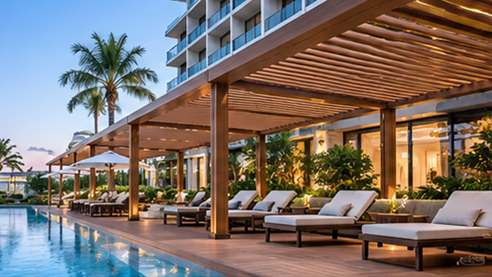 Necowood ASA WPC square tube for hotel patio pergola shade structures