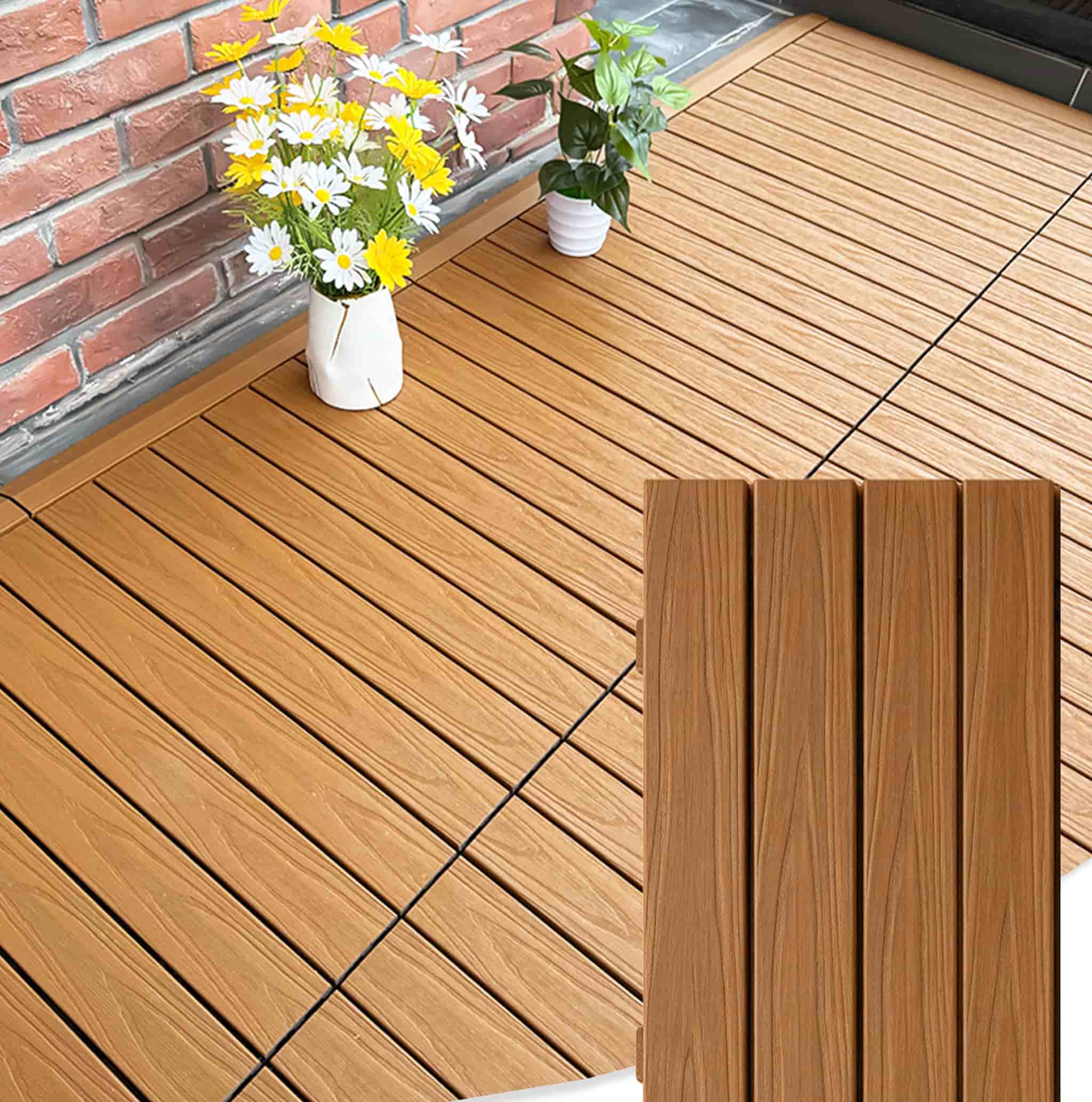 Necowood 300*600 WPC ASA DIY Patio Floor Tiles