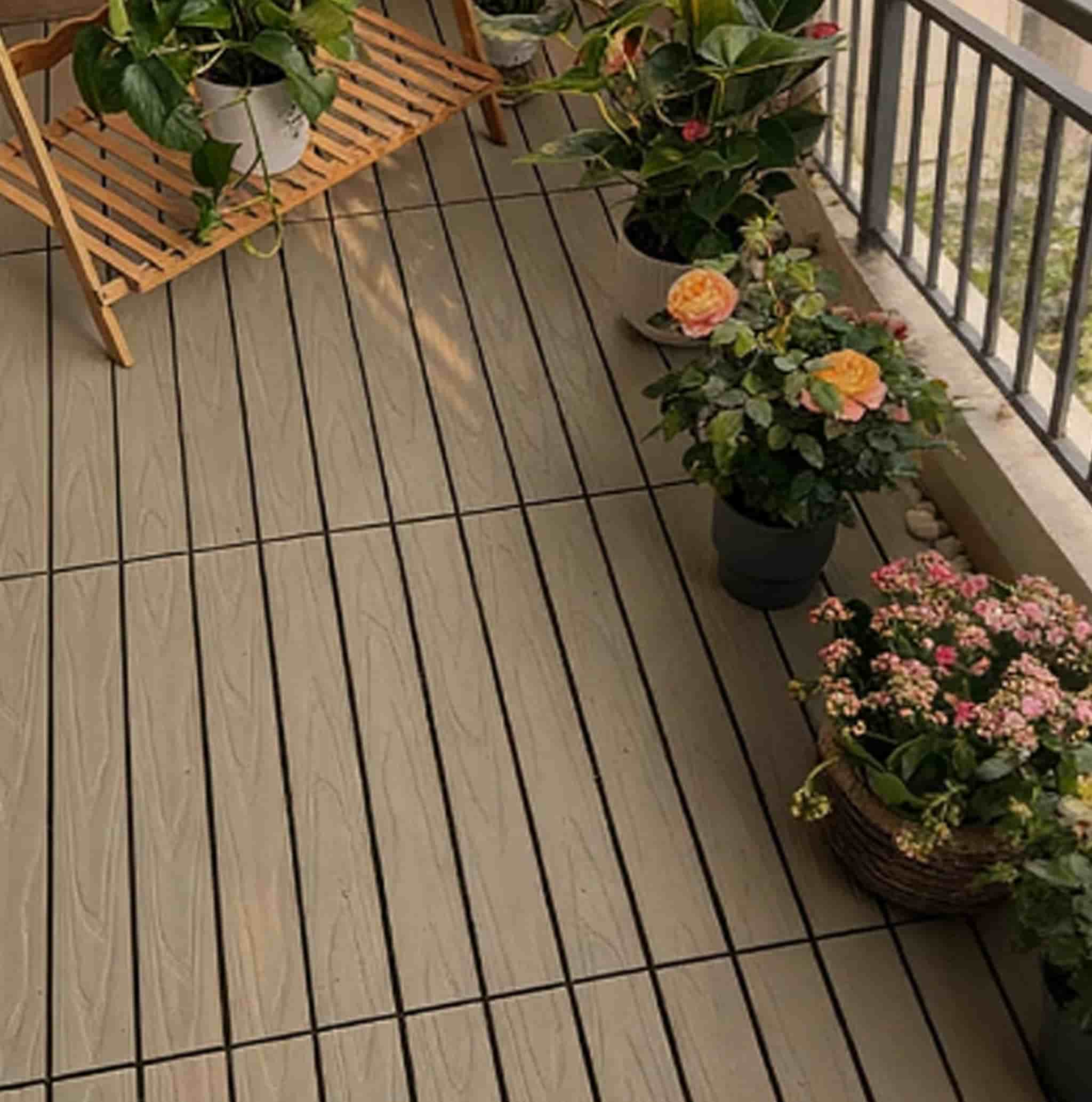 Necowood 300*600 WPC ASA DIY Patio Floor Tiles