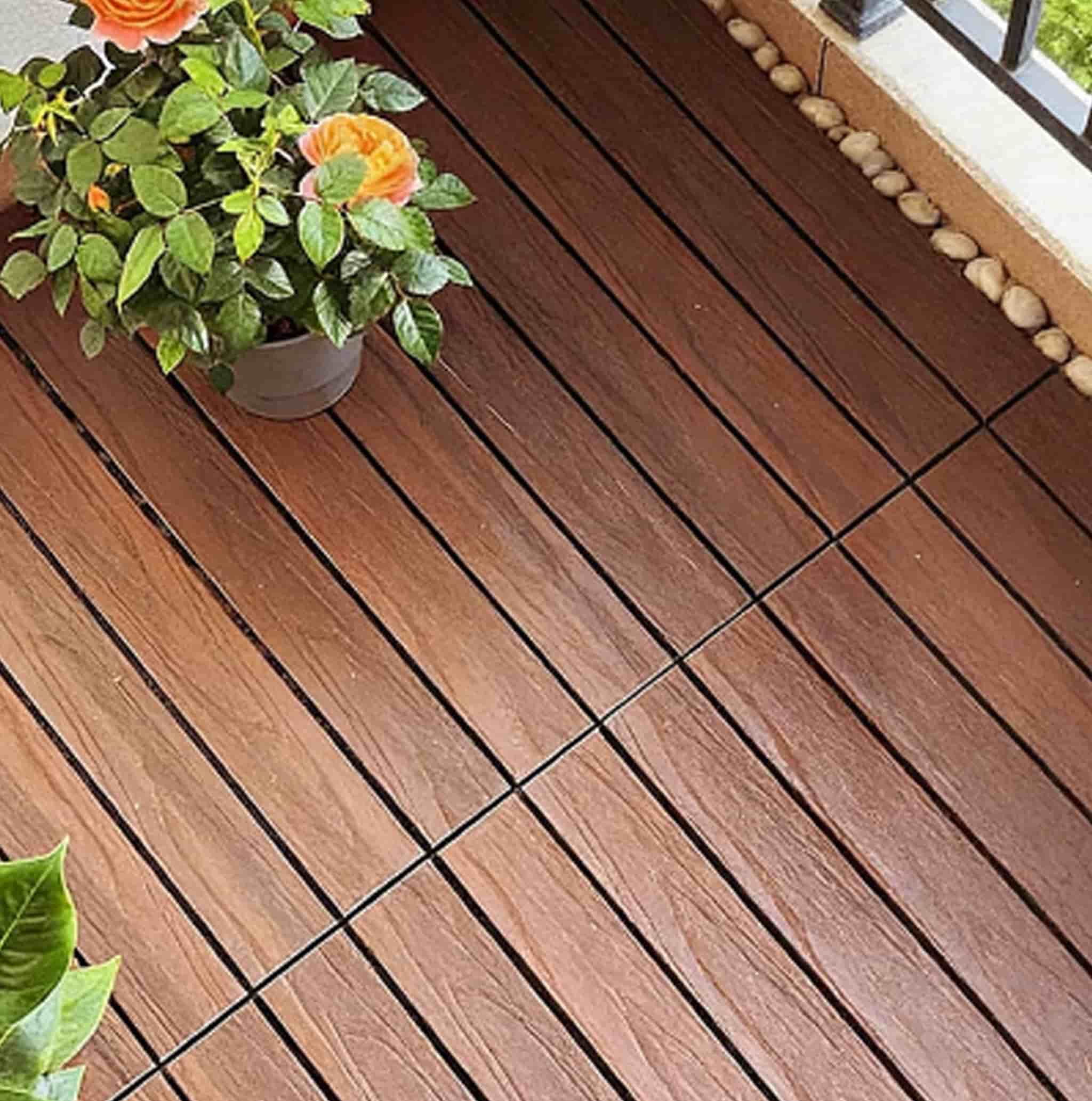 Necowood 300*600 WPC ASA DIY Patio Floor Tiles