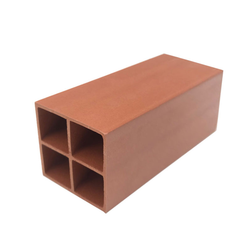 Wood Grain Quick Installation WPC Square Tube